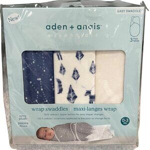 aden + anais Blue and White Wrap Swaddles